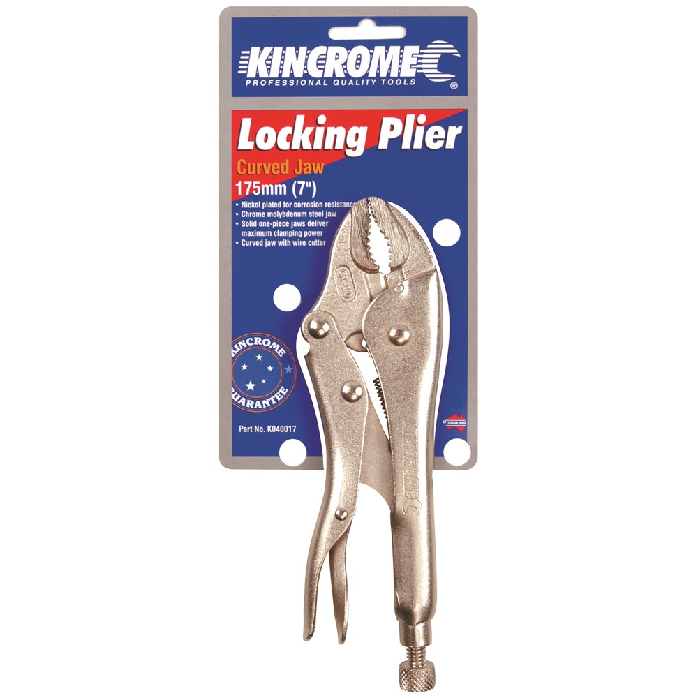 Kincrome Locking Pliers Curved Jaw 175mm (7") - Image 2