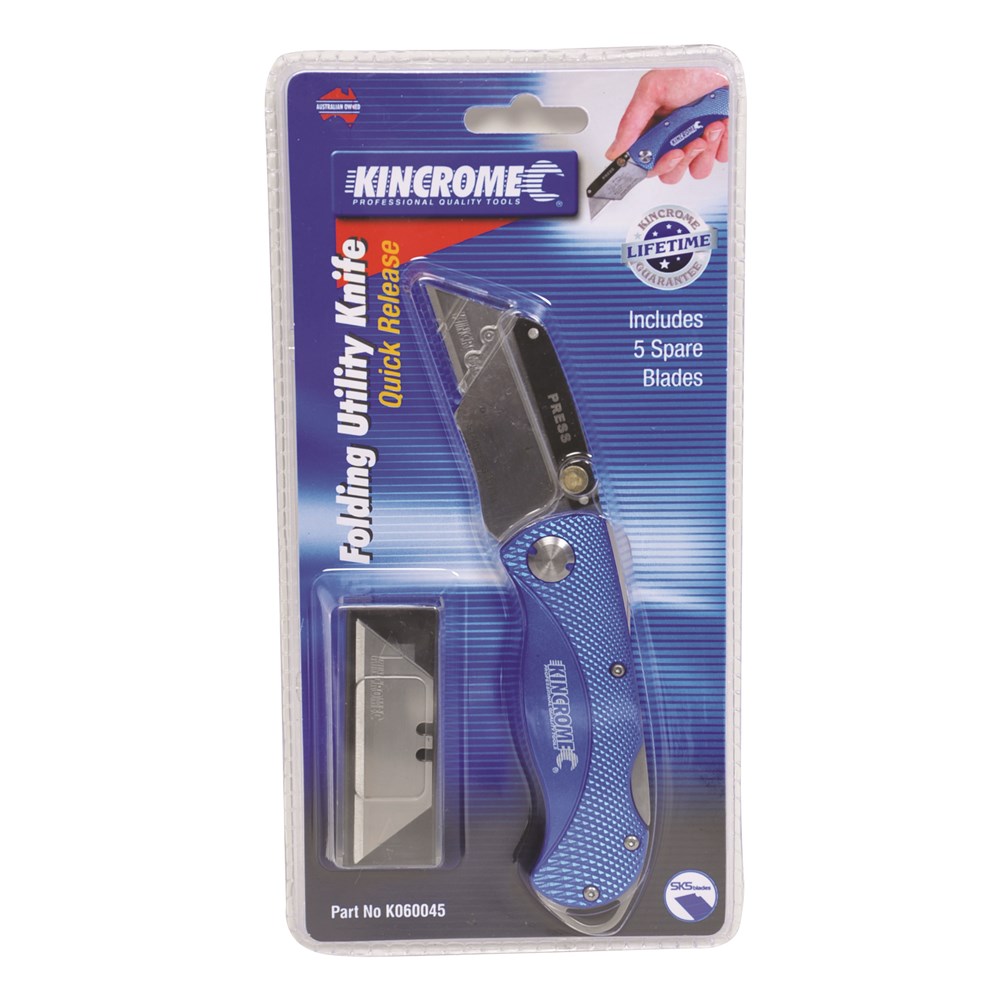 Kincrome Folding Utility Knife Quick Release Bolts & Industrial Supplies