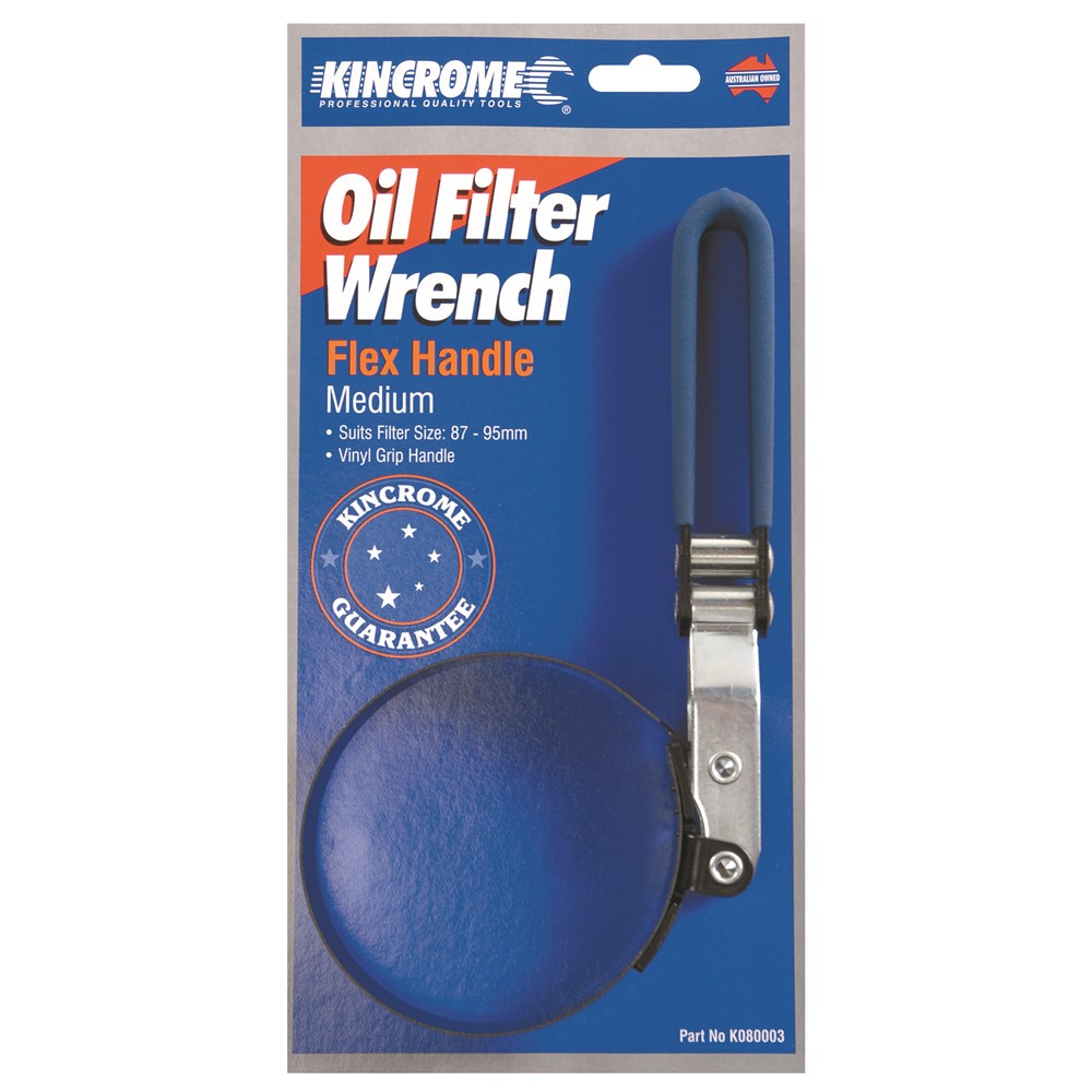 Kincrome Oil Filter Wrench Flexible Handle 87-95mm - Image 2