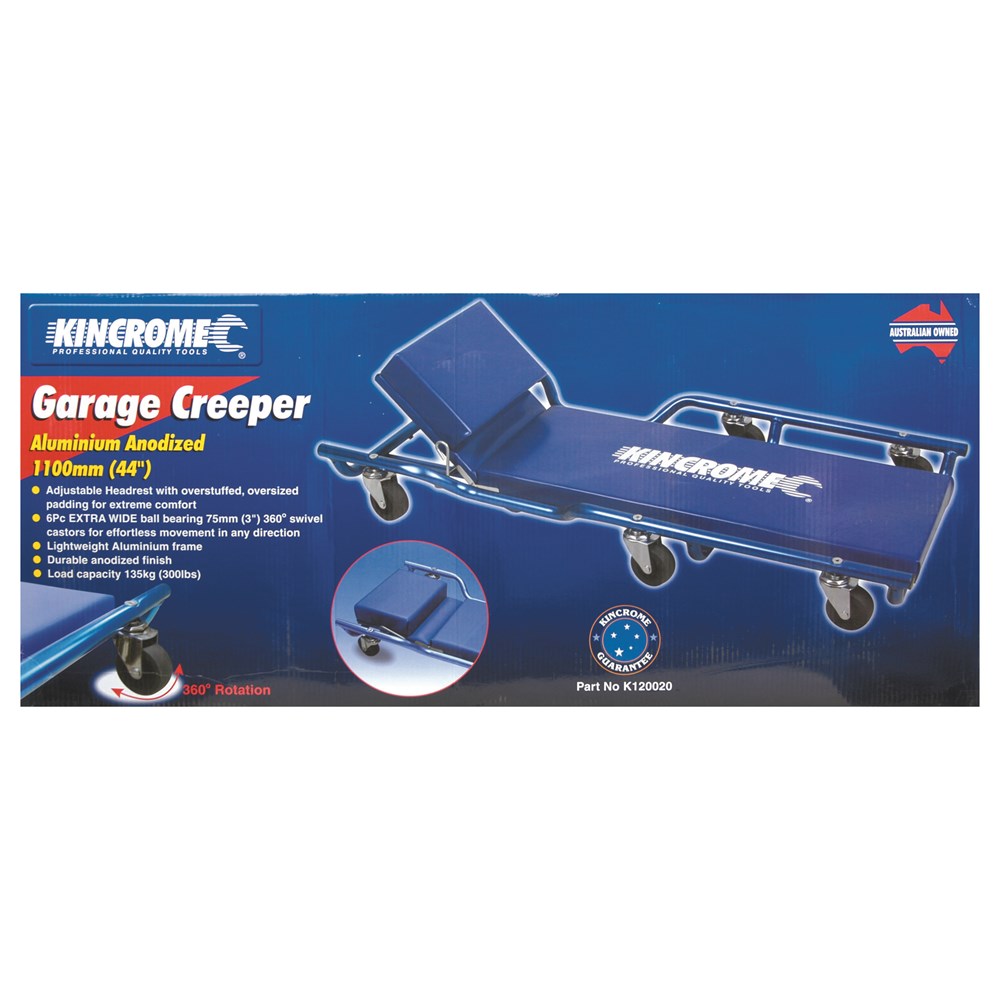 Kincrome Aluminium Anodized Creeper Lightweight 44" - Image 2