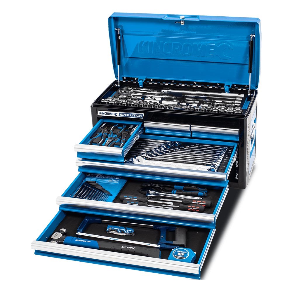 Kincrome EVOLUTION Tool Chest Kit 133 Piece 6 Drawer 1/4, 3/8 & 1/2" Drive