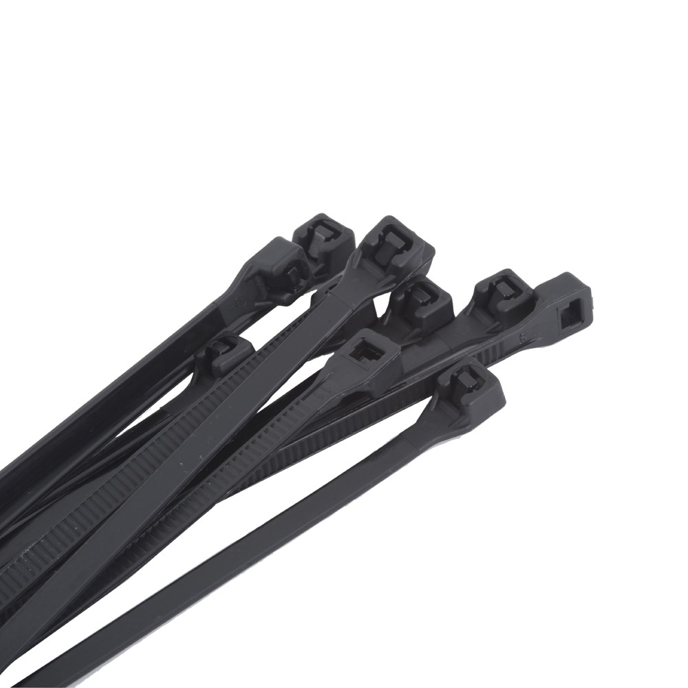 Kincrome Black Cable Tie Pack 370 x 7.6mm HD 100 Piece