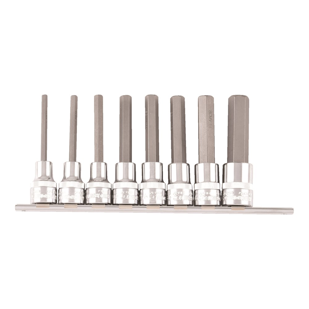 Kincrome Hex Bit Set 8 Piece On Clip Rail
