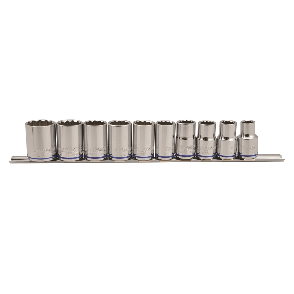 Kincrome Socket Set 10 Piece 1/2" Drive (Mirror Polish) - Metric