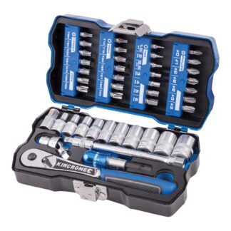 Kincrome LOK-ON™ Socket & Bit Set 43 Piece 1/4" Drive