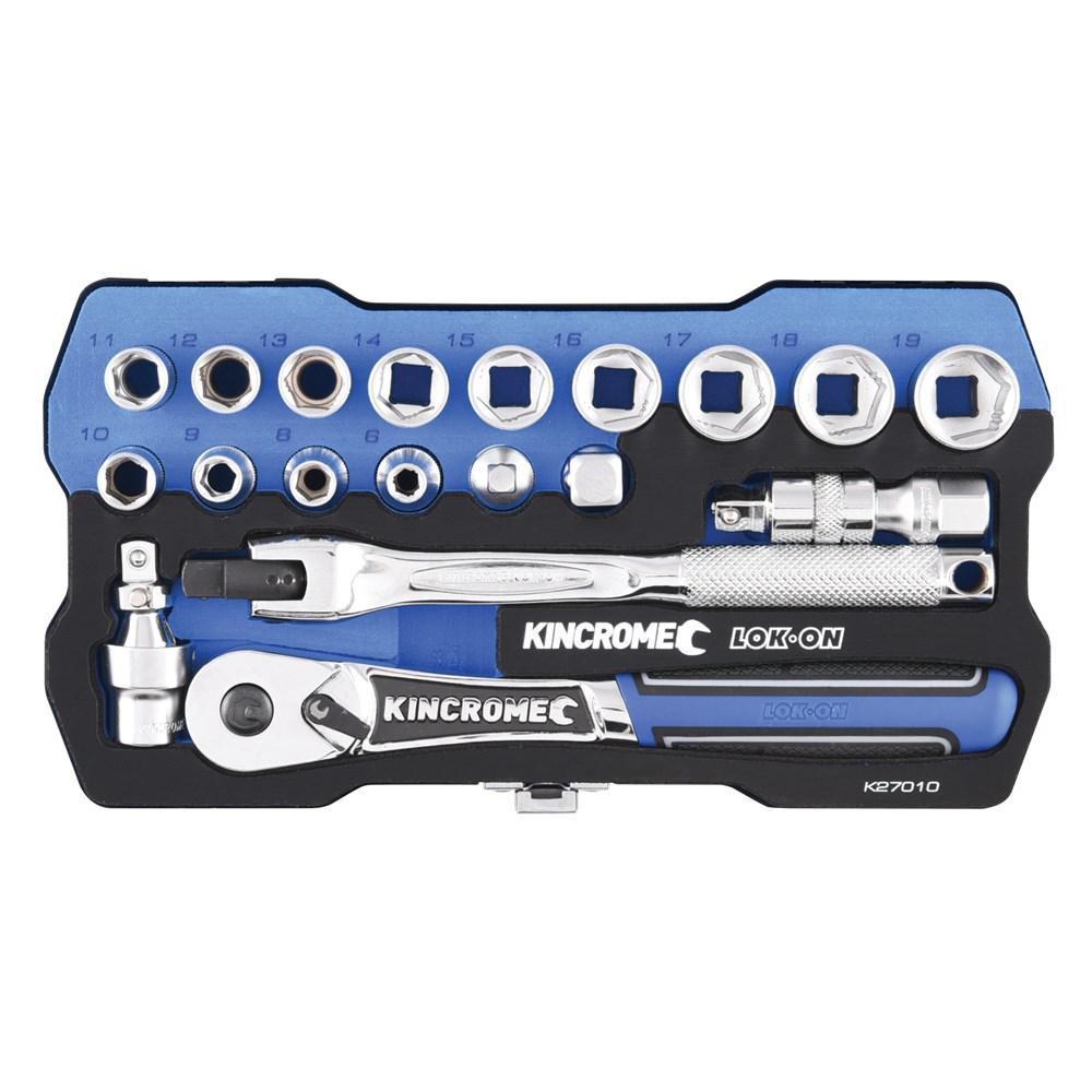 Kincrome LOK-ON™ Socket Set 19 Piece 3/8" Drive - Metric - Image 2