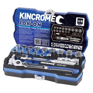 Kincrome LOK-ON™ Socket Set 19 Piece 3/8" Drive - Metric