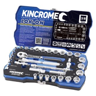 Kincrome LOK-ON™ Socket Set 33 Piece 3/8" Drive - Metric & Imperial