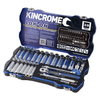 Kincrome LOK-ON™ Socket Set 45 Piece 3/8" Drive - Metric & Imperial