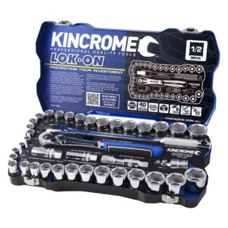 Kincrome LOK-ON™ Socket Set 41 Piece 1/2" Drive - Metric & Imperial