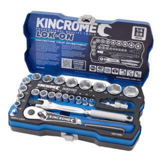 Kincrome LOK-ON™ Socket Set 26 Piece 1/4" & 3/8" Drive - Metric