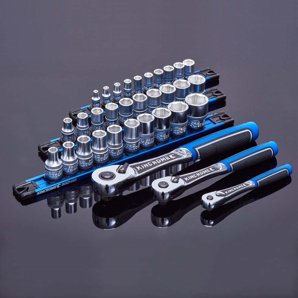 Kincrome LOK-ON™ Socket Set Twist-Lock Rail 11 Piece 3/8 Drive - Metric - Image 2