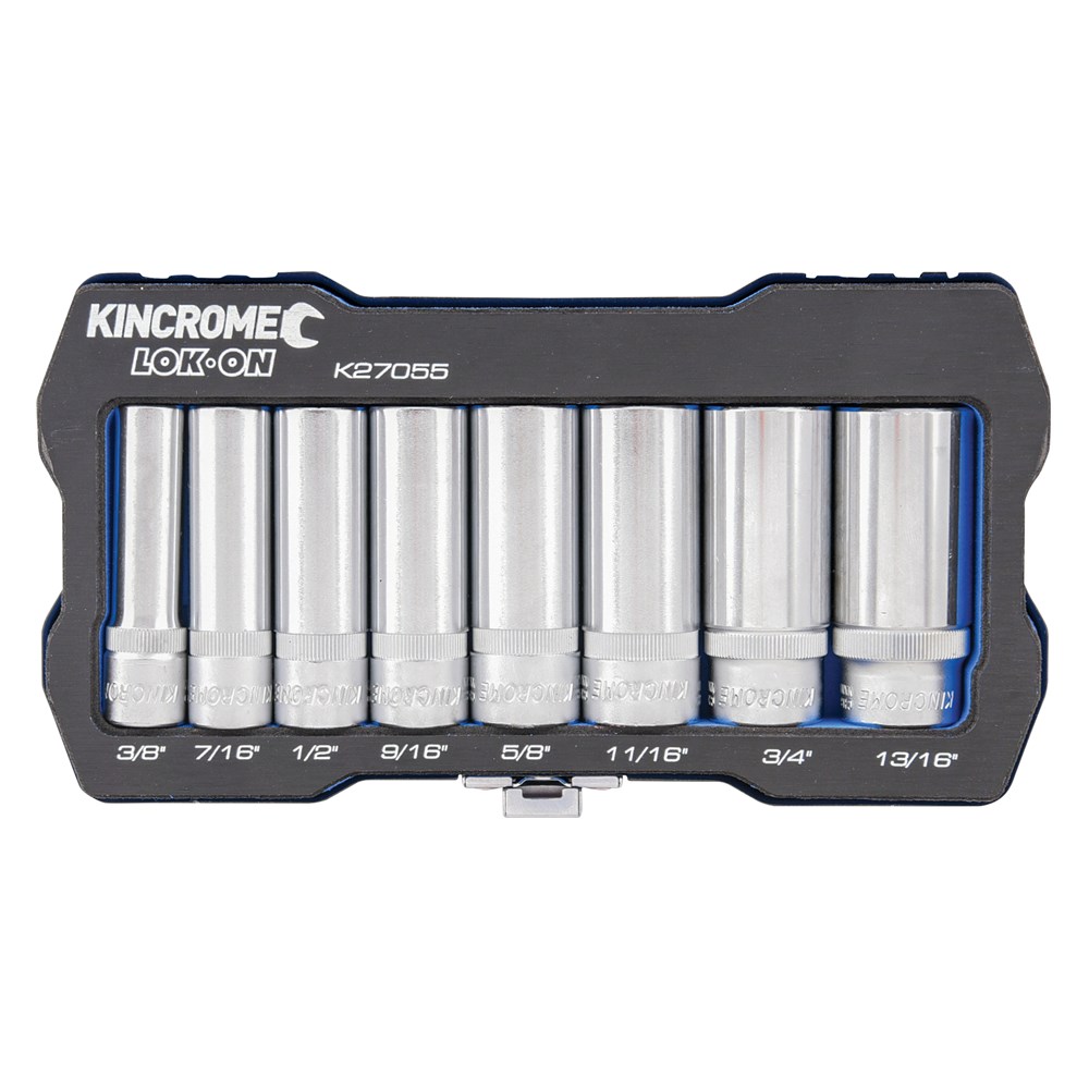 Kincrome LOK-ON™ Socket Set 8 Piece 3/8" Drive - Imperial - Image 2