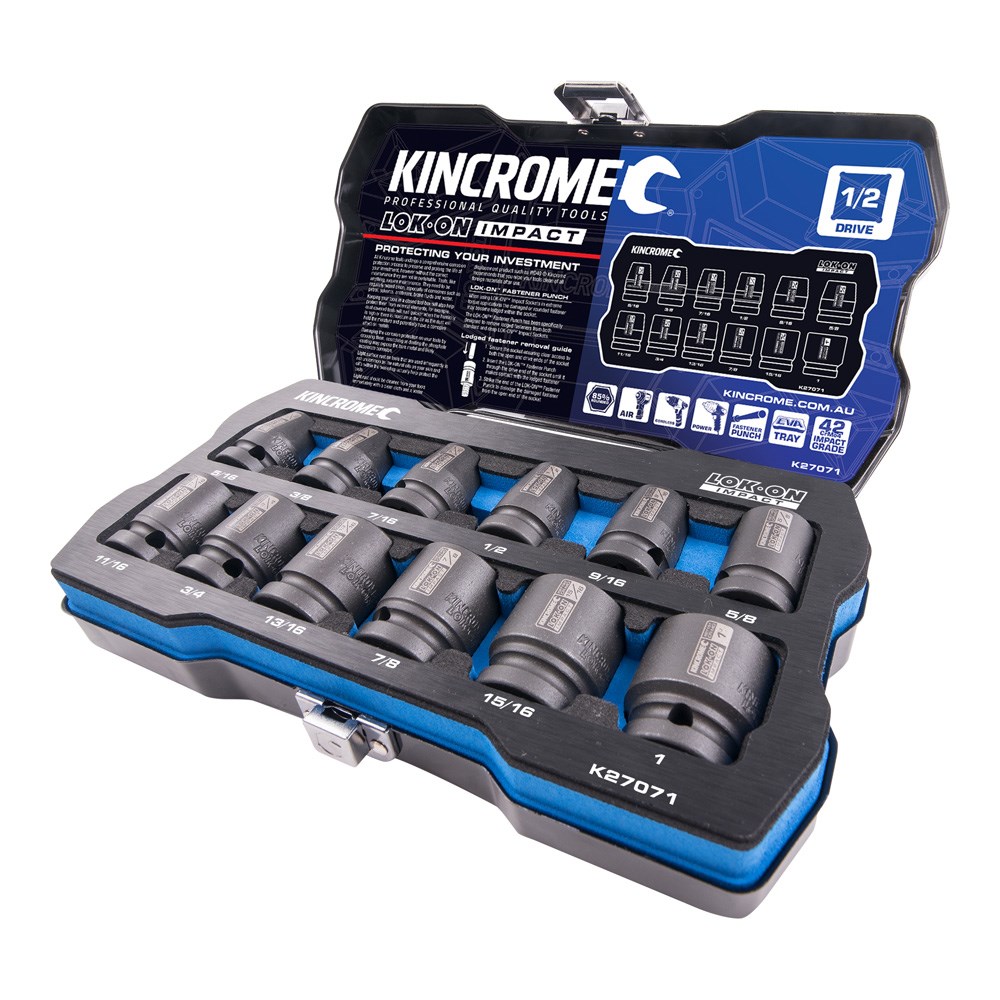 Kincrome LOK-ON™ Impact Socket Set 12 Piece 1/2" Drive - Image 3