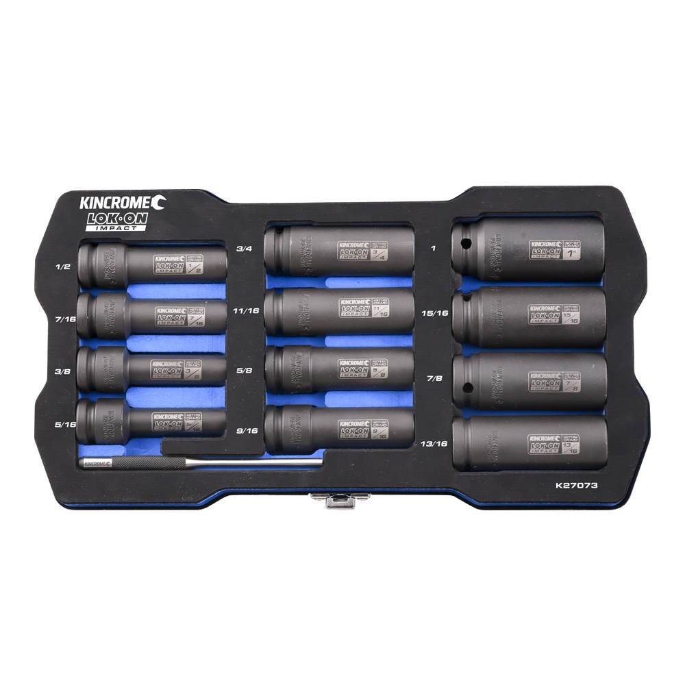 Kincrome LOK-ON™ Deep Impact Socket Set 12 Piece 1/2" Drive - Image 2