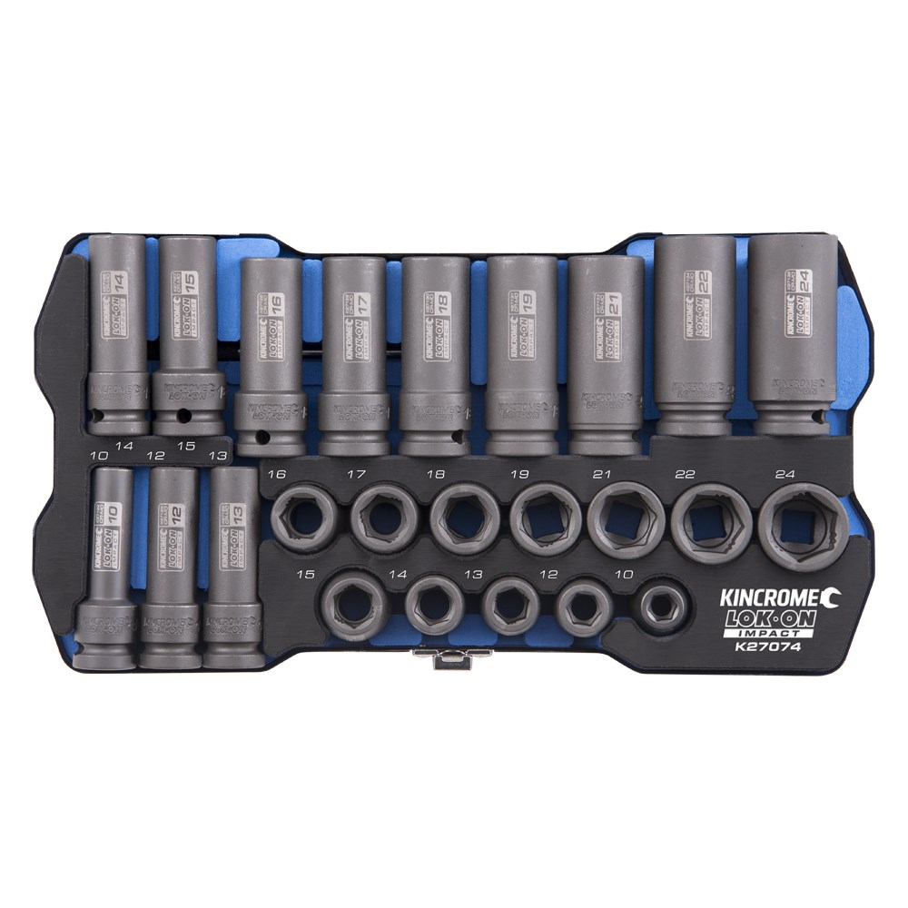 Kincrome LOK-ON™ Impact Socket Set 24 Piece 1/2" Drive - Image 2