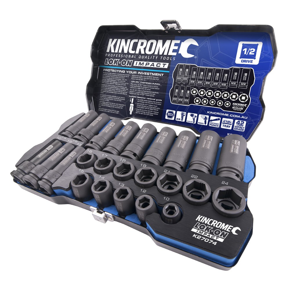 Kincrome LOK-ON™ Impact Socket Set 24 Piece 1/2" Drive - Image 3