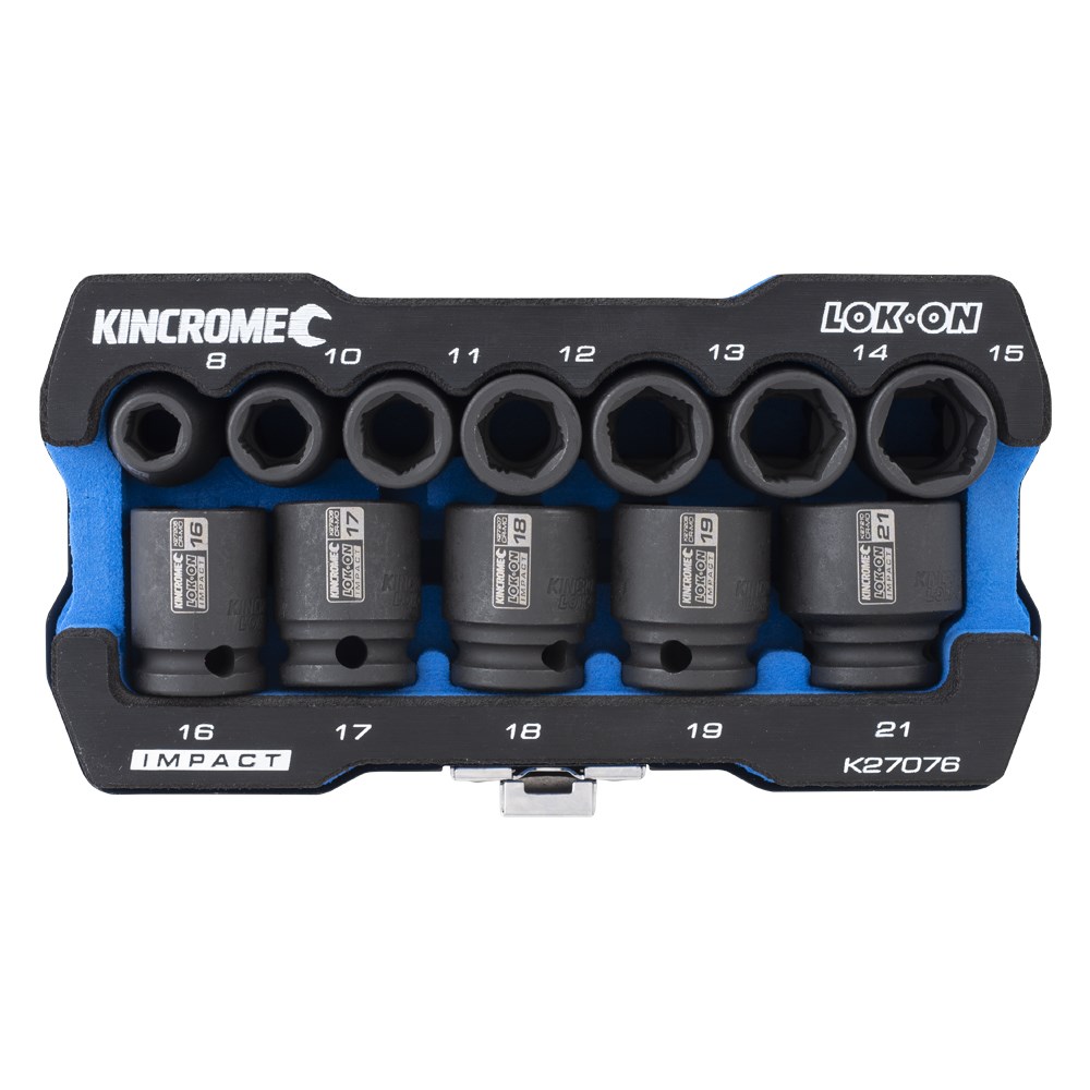 Kincrome LOK-ON™ Impact Socket Set 12 Piece 3/8" Drive - Metric - Image 2