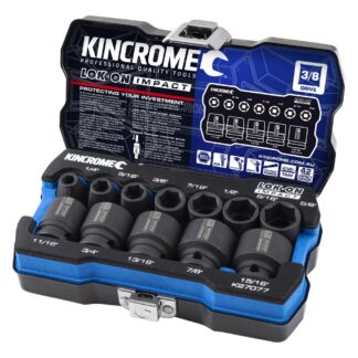 Kincrome LOK-ON™ Impact Socket Set 12 Piece 3/8" Drive - Imperial