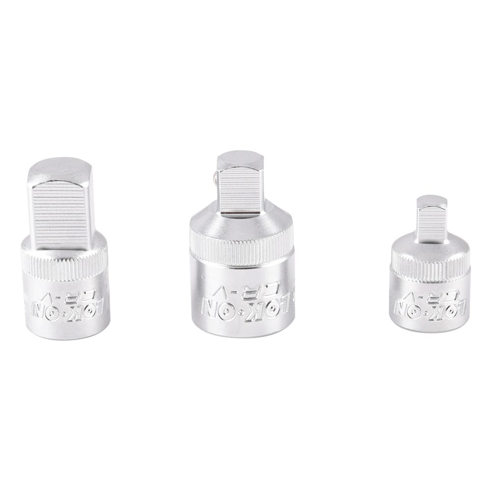 Kincrome LOK-ON™ Adaptor Set 3 Piece 1/4, 3/8 & 1/2" Drive