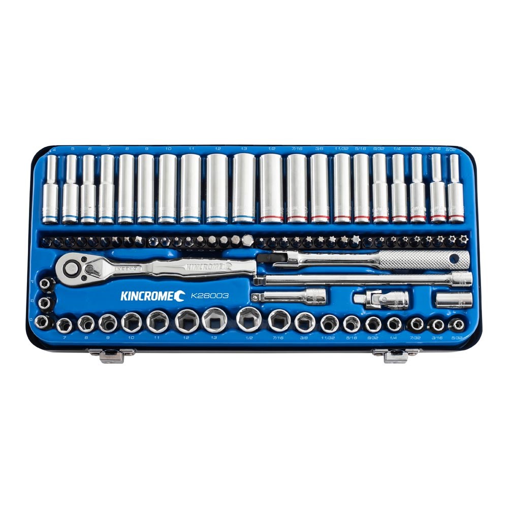 Kincrome Socket Set 82 Piece 1/4″ Drive Metric & Imperial Bolts