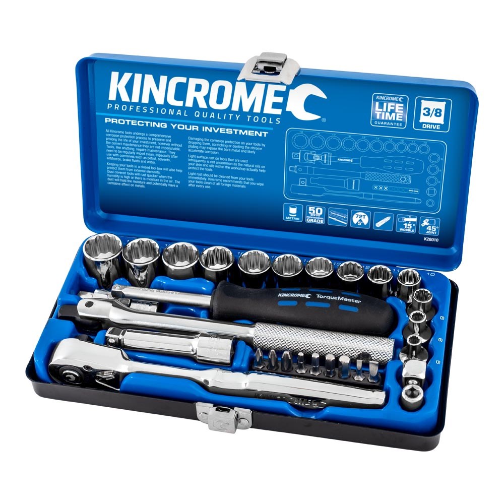 Kincrome Socket Set 29 Piece 3/8" Drive - Metric