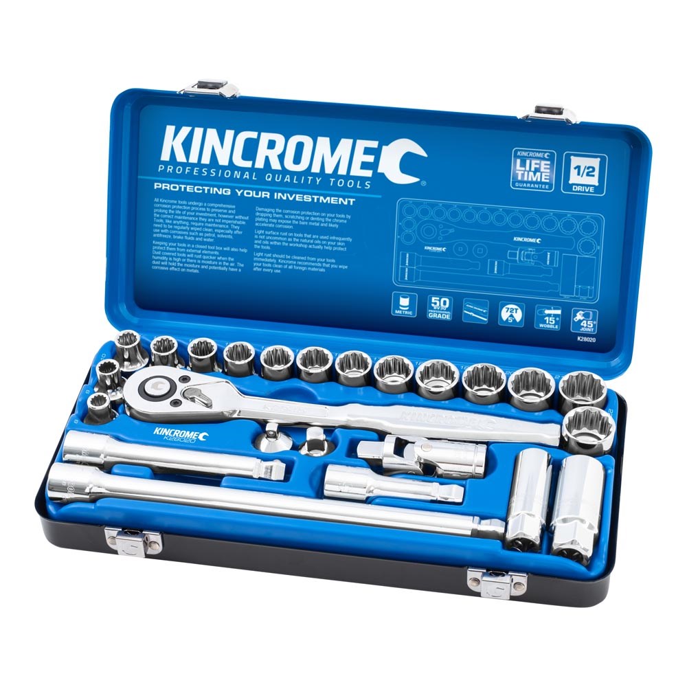 Kincrome Socket Set 24 Piece 1/2″ Drive Metric Bolts & Industrial