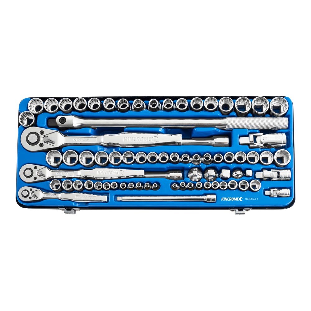 Kincrome Socket Set 74 Piece 1/4, 3/8 & 1/2" Drive - Metric & Imperial - Image 2