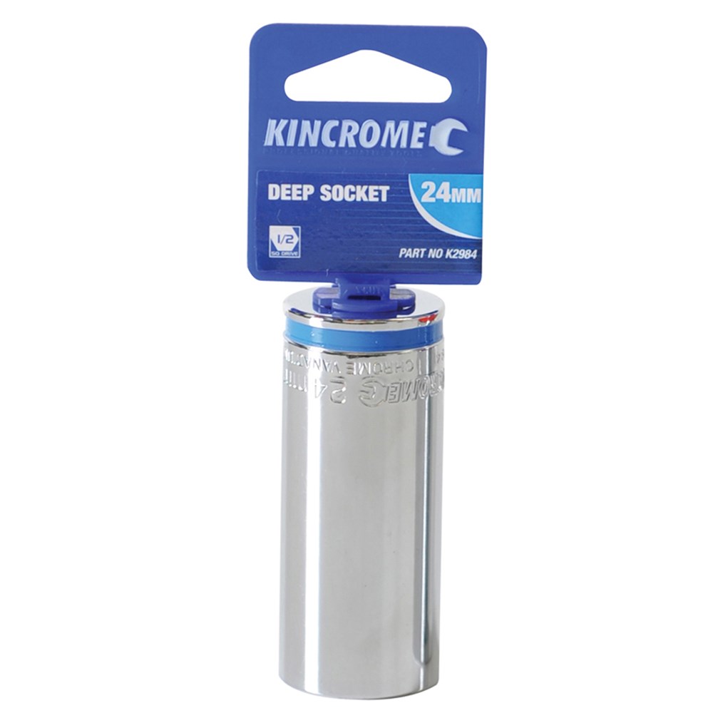 Kincrome Deep Socket 1/2" Drive 24mm (Mirror Polish)