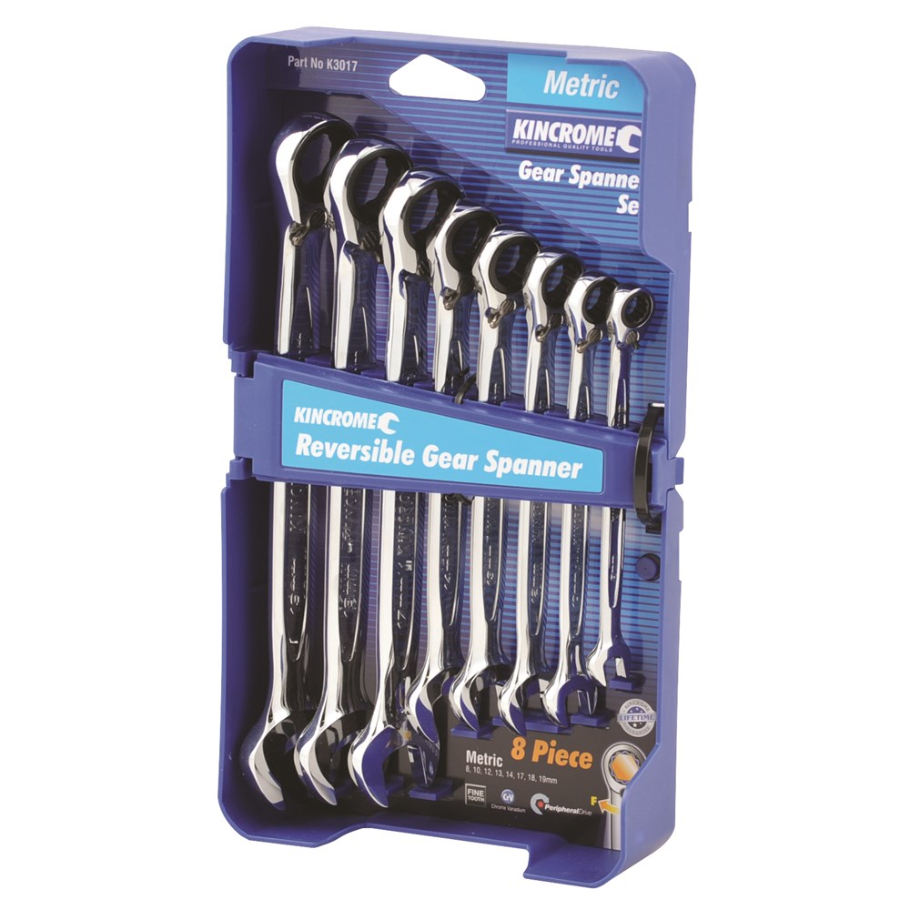 Kincrome Combination Gear Spanner Set 8 Piece