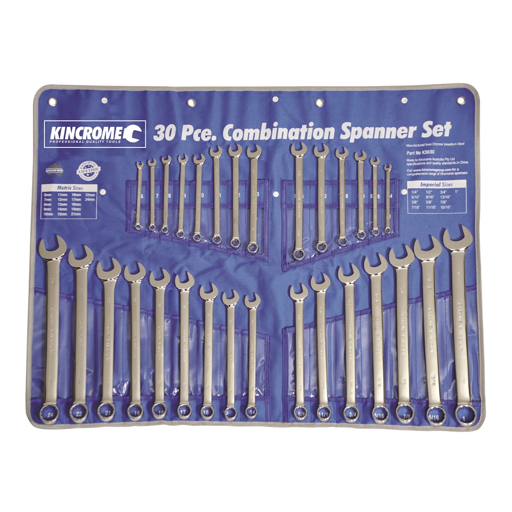 Kincrome Combination Spanner Set 30 Piece