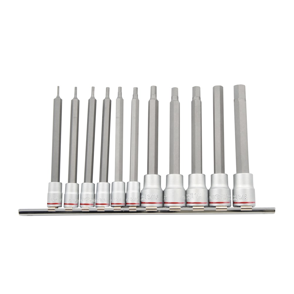 Kincrome Hex Socket Set Long Series 11 Piece Imperial