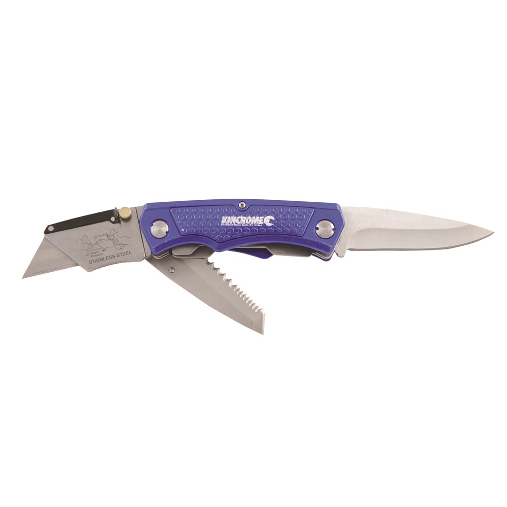 Kincrome Folding Utility Knife Tri Blade