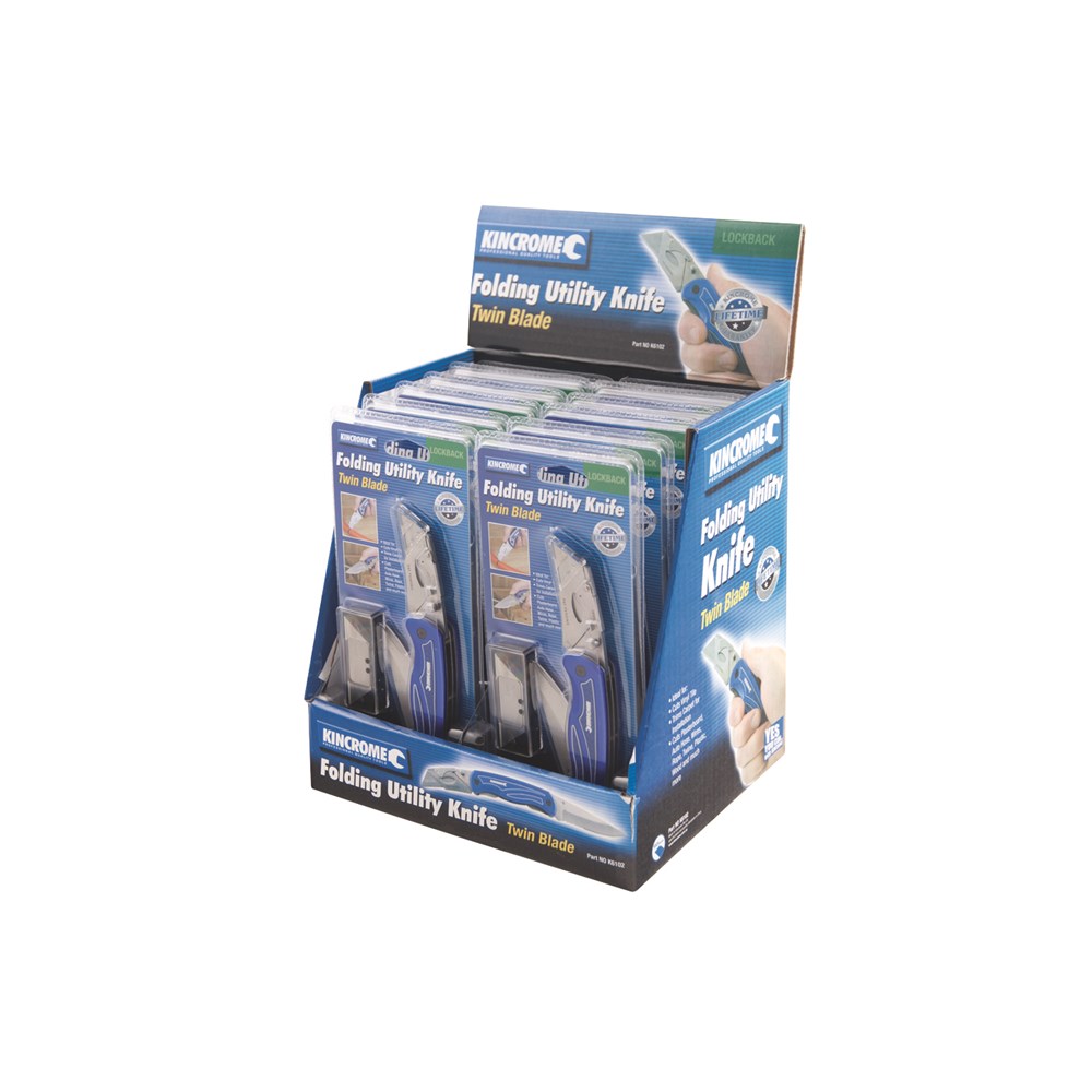 Kincrome Folding Utility Knife Twin Blade - Image 2