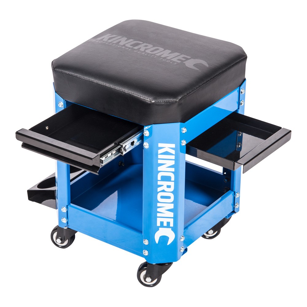 Kincrome Workshop Creeper Seat 2 Drawer Electric Blue™