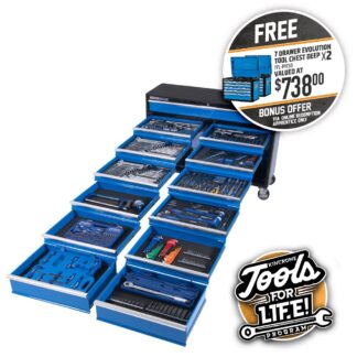 Kincrome EVOLUTION Tool Trolley 494 Piece 13 Drawer Extra-Wide 1/4, 3/8 & 1/2" Drive
