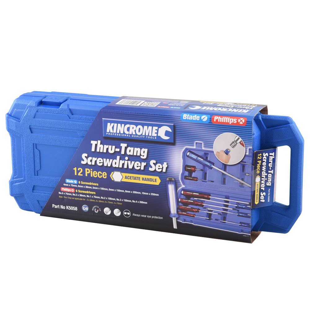 Kincrome Thru-Tang Screwdriver Set 12 Piece - Image 3