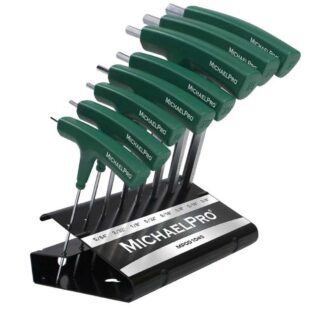 MichaelPro 8pce Two-Way T-Handle Ball End Hex Key Set Imperial