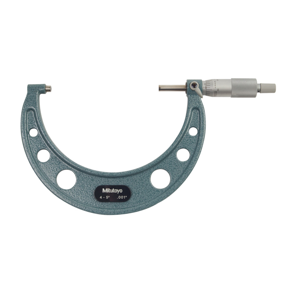 Mitutoyo Outside Micrometer with Ratchet Stop 4-5" Range, .001" Graduation