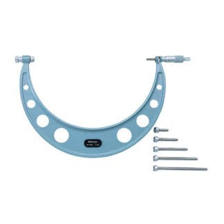 Mitutoyo Outside Micrometer with Ratchet Stop 150-300mm Range, 0.01mm Graduation with 6 Interchangeable Anvils