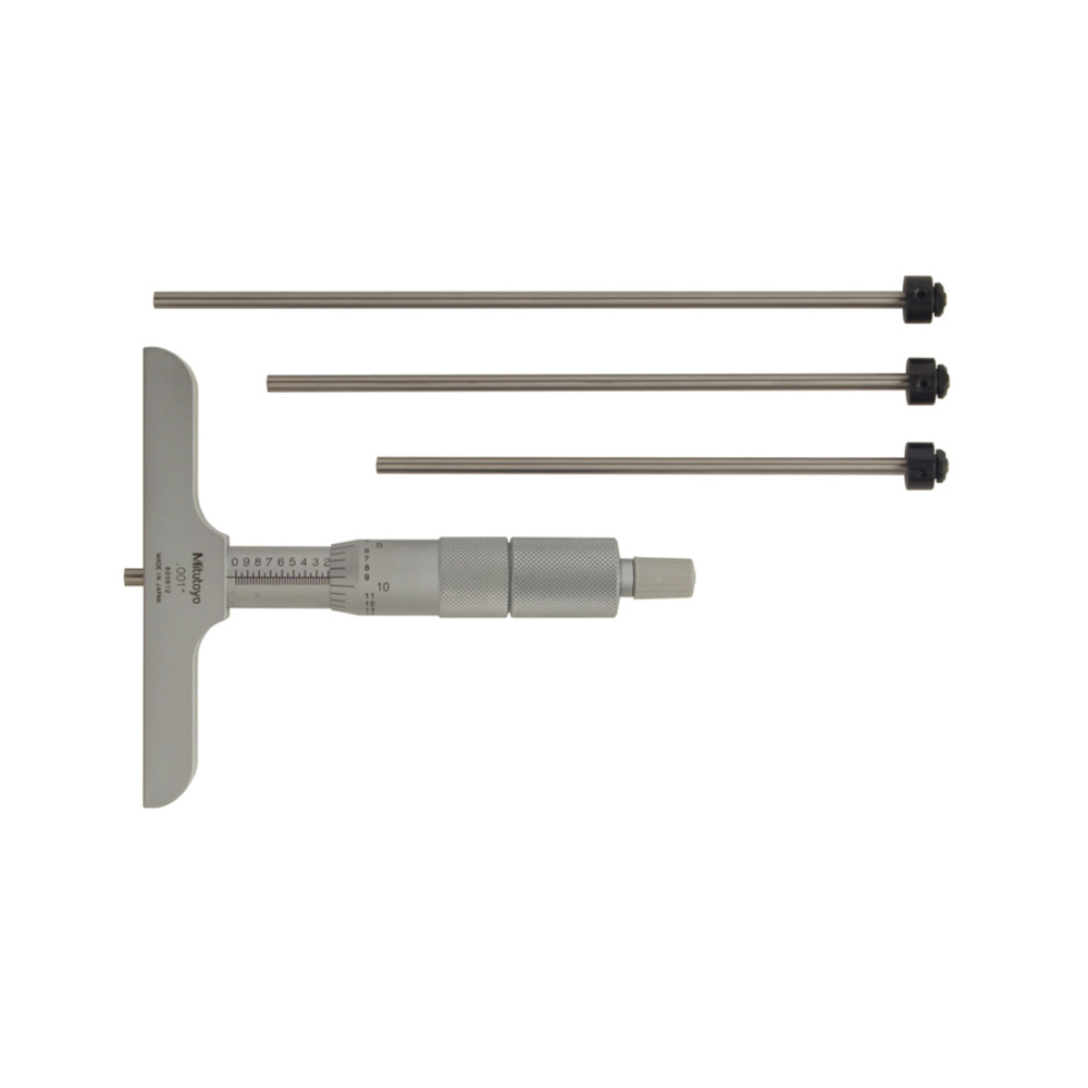 Mitutoyo Depth Micrometer 0 - 4" x 4" Base