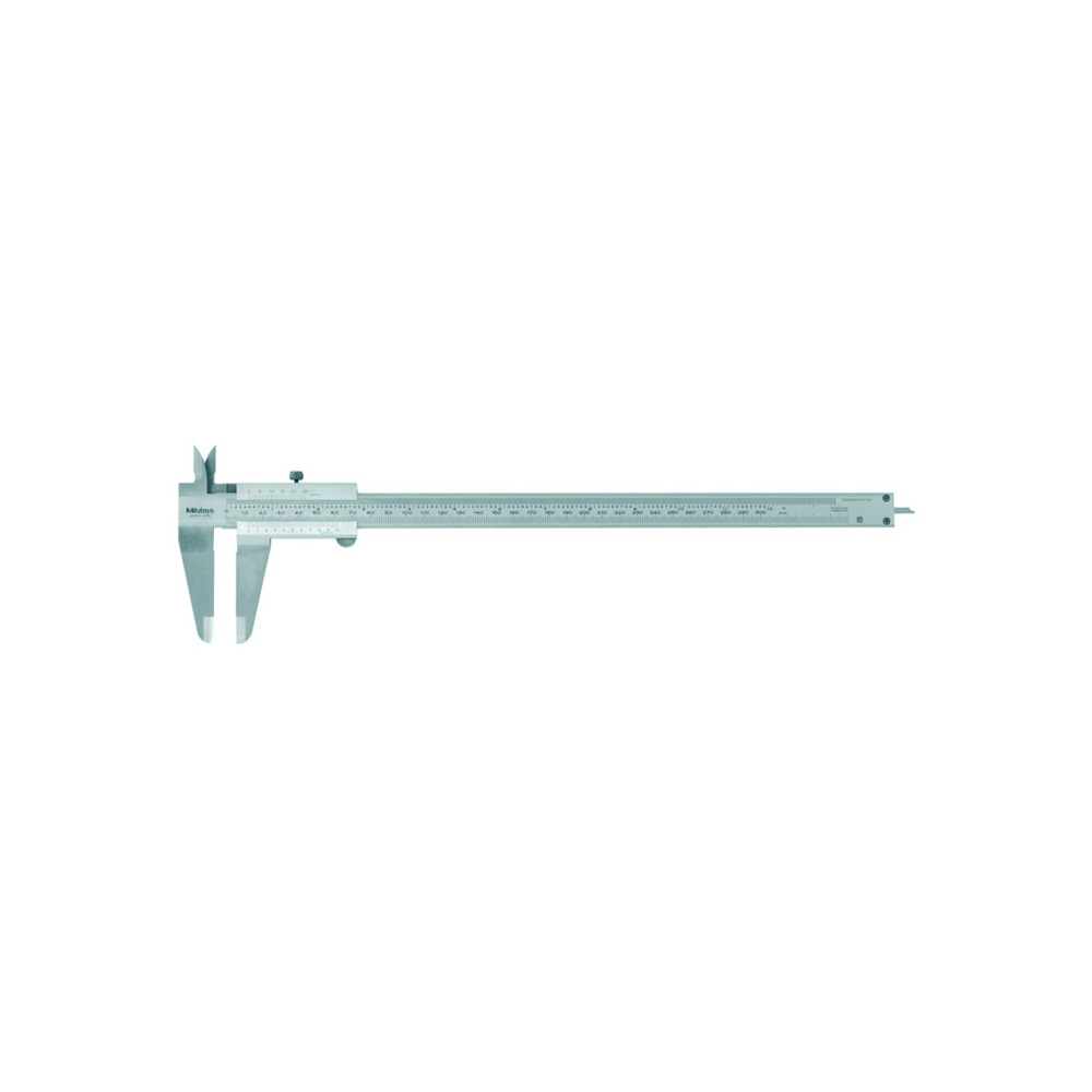 Mitutoyo Vernier Caliper "Quadri" 4-way measurement with single set screw, 0 - 300mm / 0 - 12", 0.02mm Lower Scale, 0.001" Upper Scale, 0.04mm Accuracy, 355g Mass, With depth measuring bar (blade)