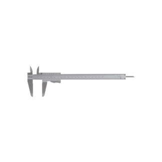Mitutoyo Vernier Caliper "Quadri" 4-way measurement with thumb lock, 0 - 200mm / 0 - 8", 0.02mm Lower Scale, 0.001" Upper Scale, 0.03mm Accuracy, With depth bar