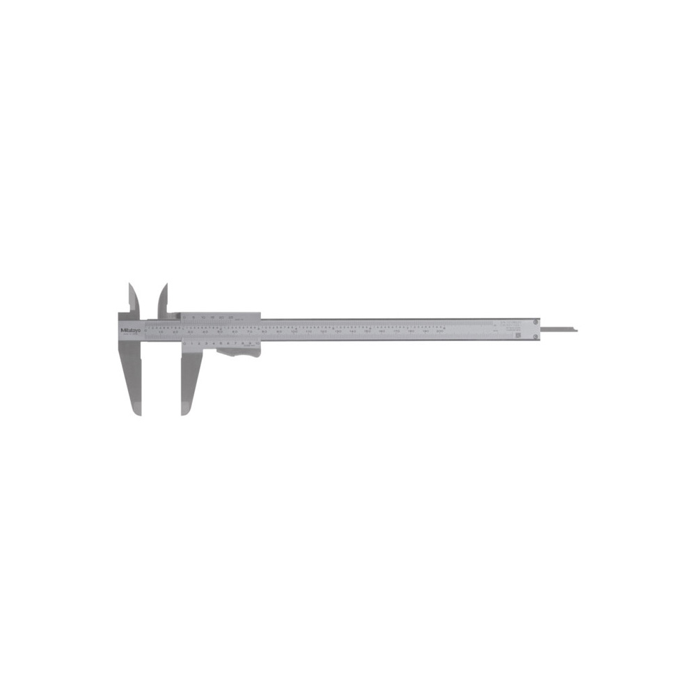 Mitutoyo Vernier Caliper "Quadri" 4-way measurement with thumb lock, 0 - 200mm / 0 - 8", 0.02mm Lower Scale, 0.001" Upper Scale, 0.03mm Accuracy, With depth bar
