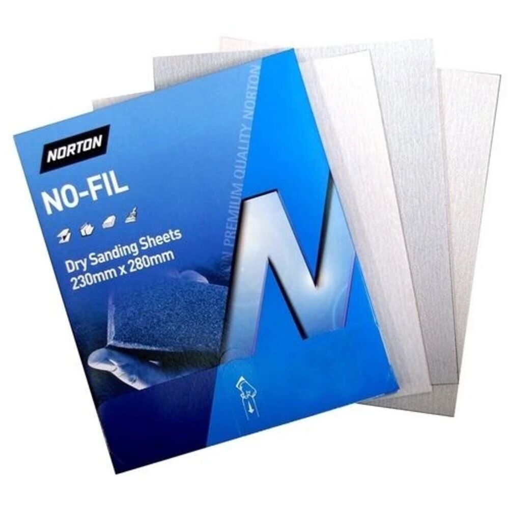 Norton No-fil Adalox (Dry Rub) 230x280mm A239 P150 Sandpaper Sheets