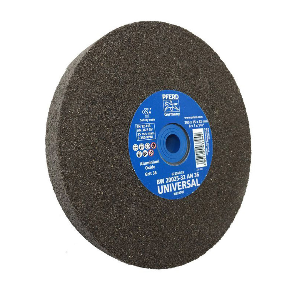 200mm Bench Grinding Wheel Aluminium Oxide BW 20025-32 AN 36 UNIVERSAL