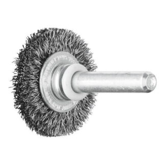 Shaft Mounted Wheel Brush - Crimped STEEL Wire - 6mm Shaft RBU 2004/6 ST 0.20