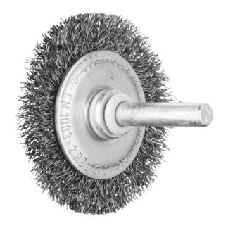 Shaft Mounted Wheel Brush - Crimped STEEL Wire - 6mm Shaft RBU 5004/6 ST 0.20