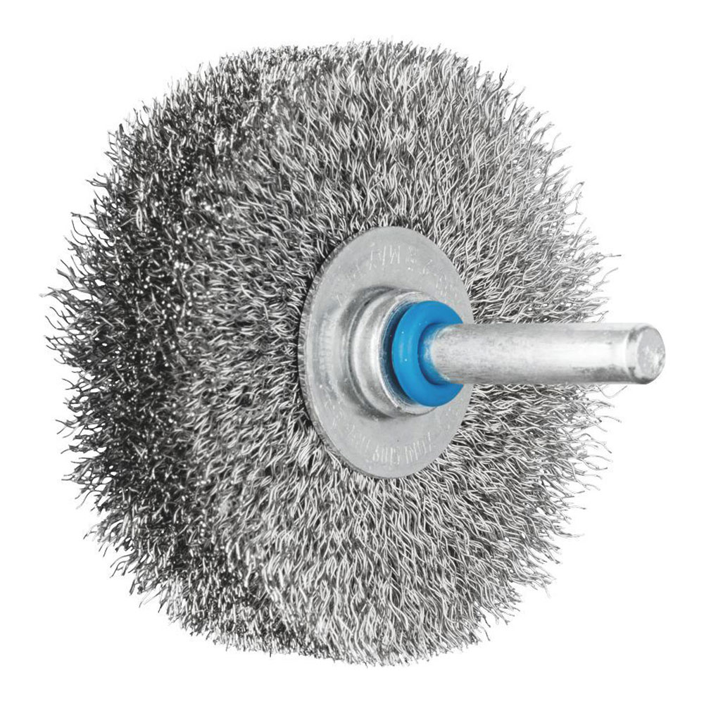 Shaft Mounted Wheel Brush - Crimped Wire - 6mm Shaft RBU 6015/6 INOX 0.20