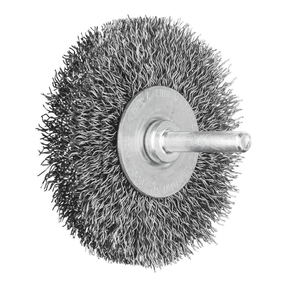 Shaft Mounted Wheel Brush - Crimped STEEL Wire - 6mm Shaft RBU 7010/6 ST 0.30